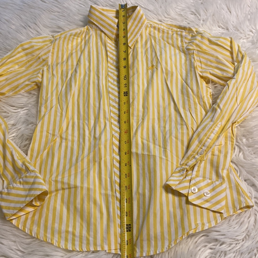 Lilly Pulitzer Vintage Unique Shirt size 2 excellent condition yellow and white - Picture 11 of 12